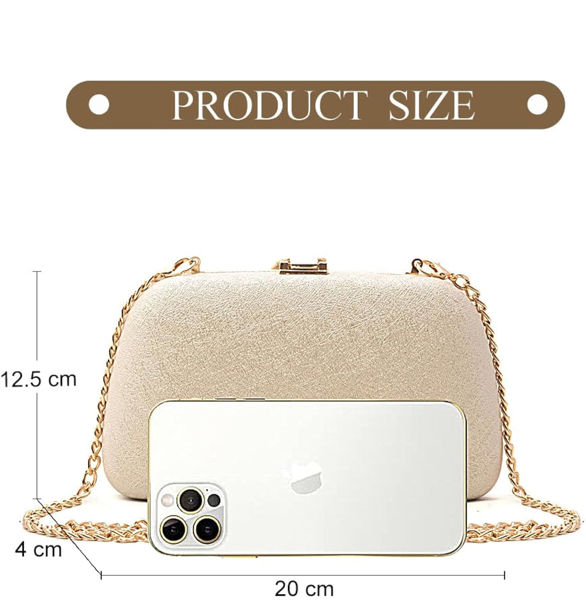 Women Evening Hand Clutch | Ladies Party Wedding Purse with Chain Strap