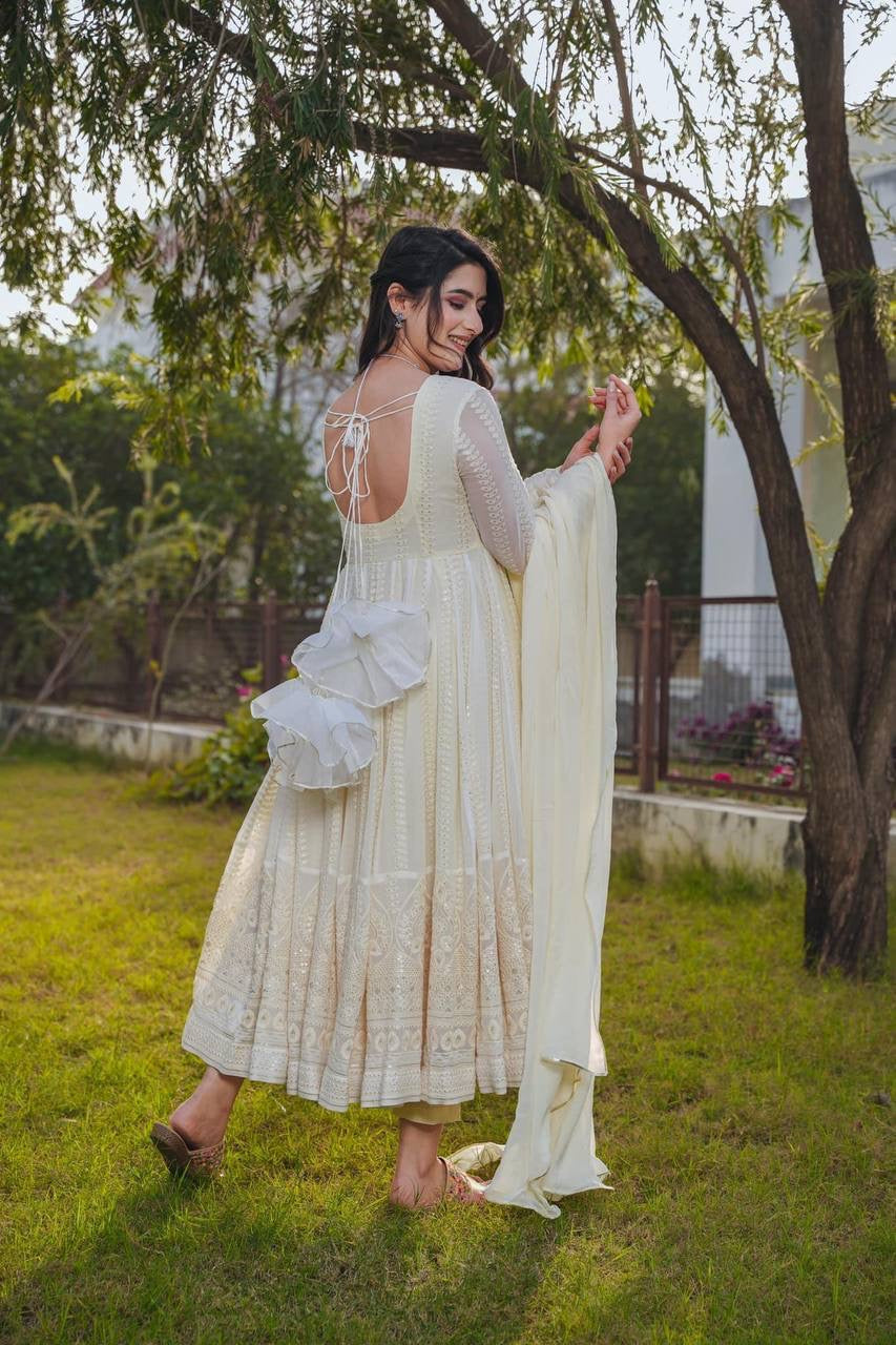 White GownDress | luxury Emporium | classy and elegant look for your party