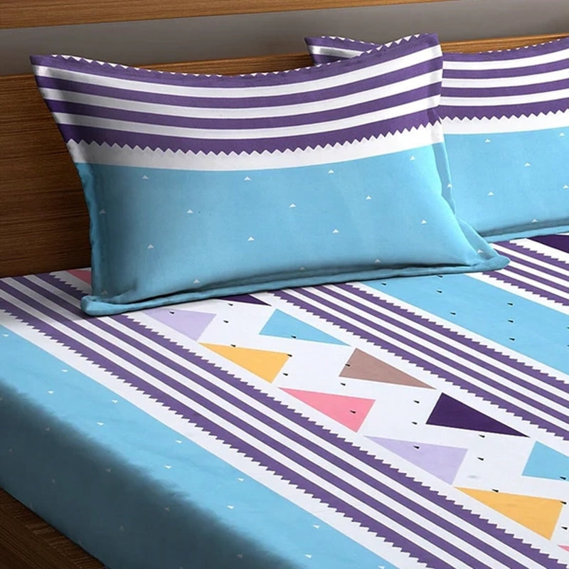 Cotton FIT DOUBLE BED BEDSHEET | SUMMER SHADES| LUXURY EMPORIUM