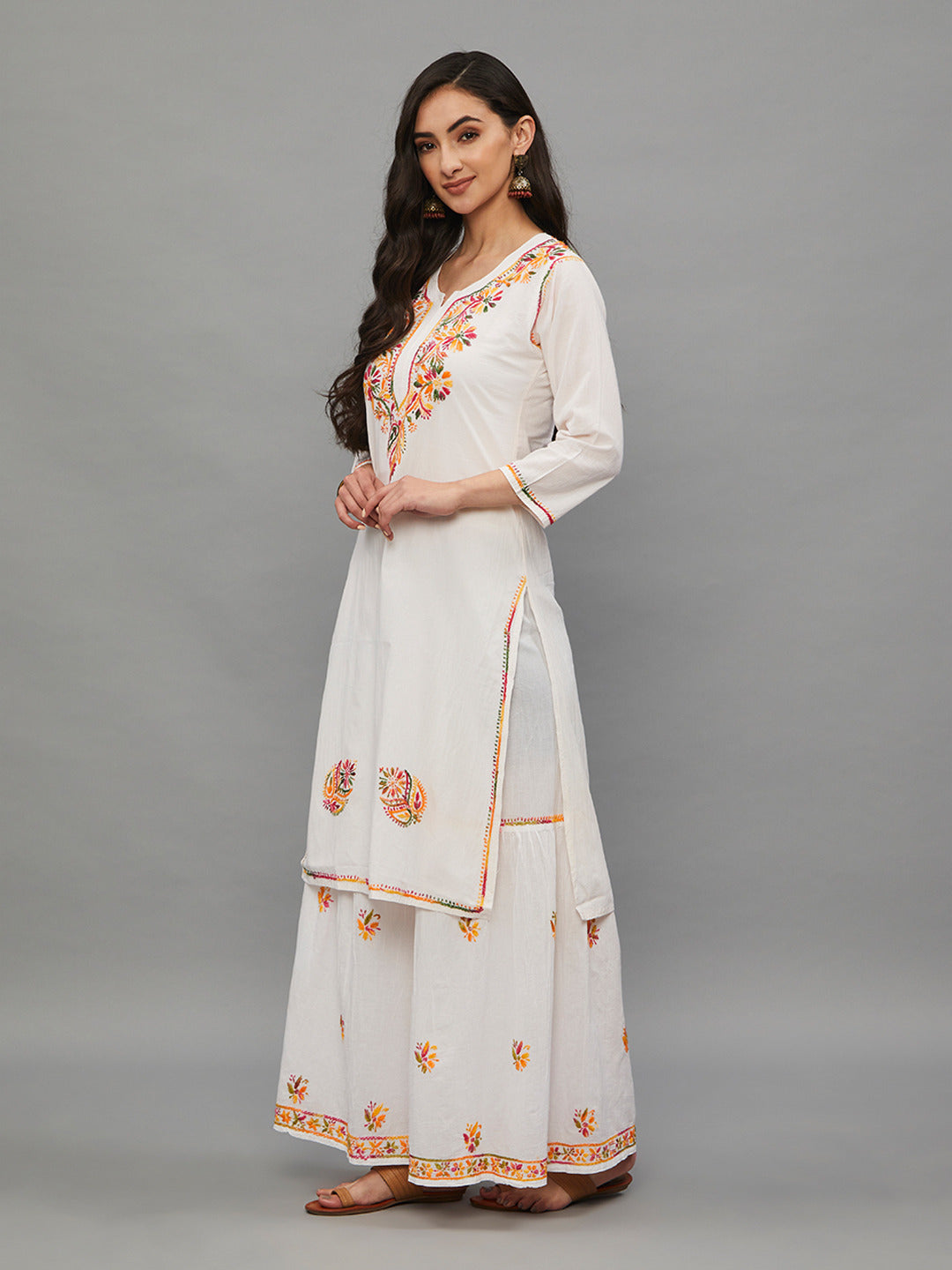Luxury Emporium| set of two chikan karigari kurta set