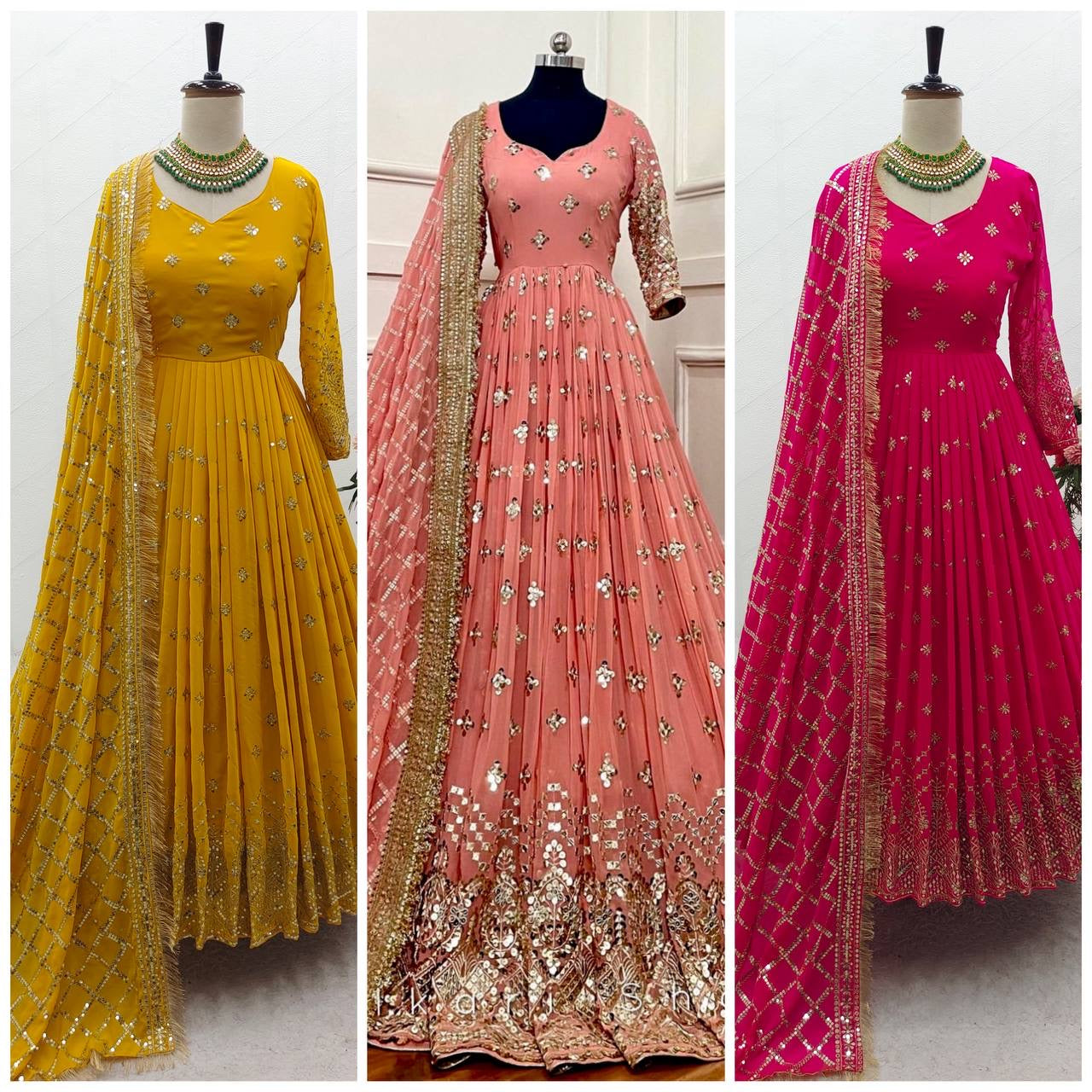 Heavy GEORGETTE GOWN LEHENGA | LUXURY EMPORIUM