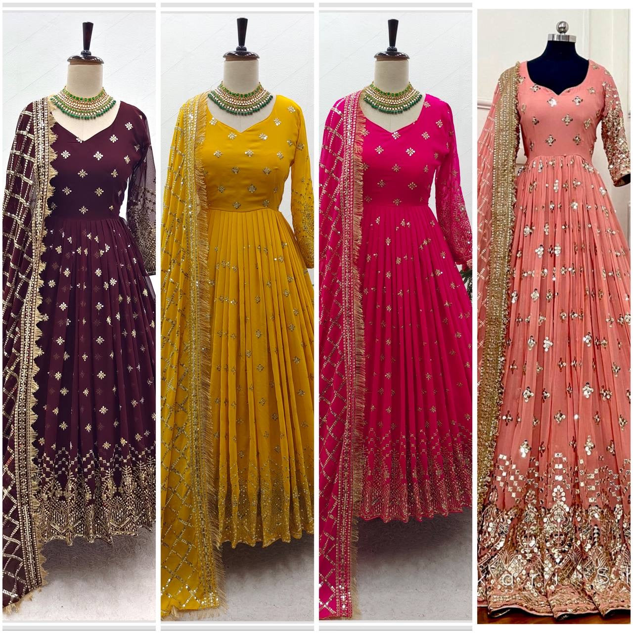 Heavy GEORGETTE GOWN LEHENGA | LUXURY EMPORIUM