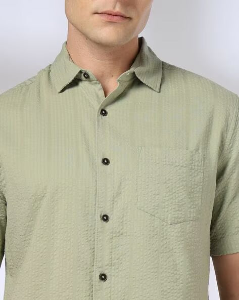 NETPLAY
Men Crinkled Smart Fit Shirt ~|LUXURY EMPORIUM | MENS WEAR