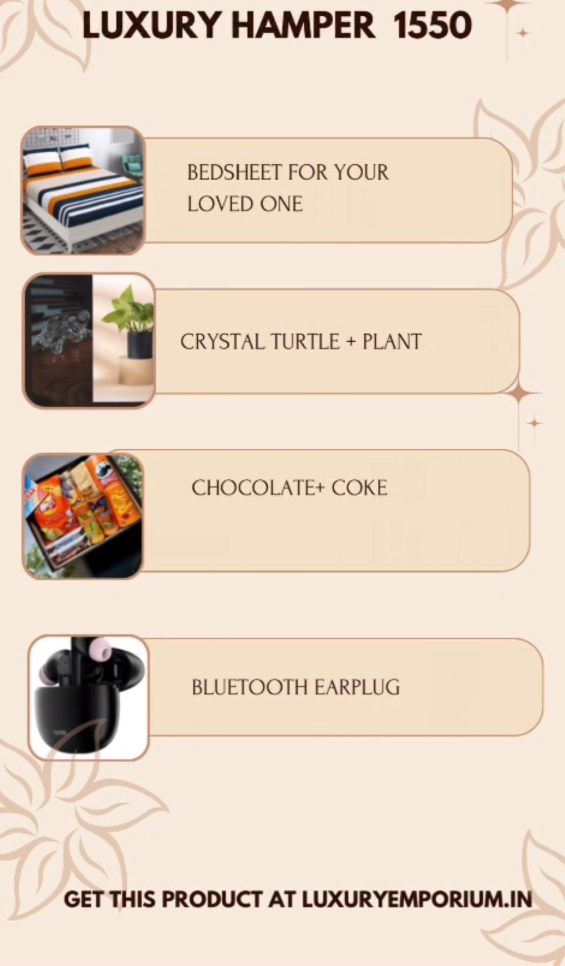 Luxury Hamper 1550| GIFT HAMPERS FOR BIRTHDAY ,WEDDING ,HOUSE WARMING | LUXURY EMPORIUM