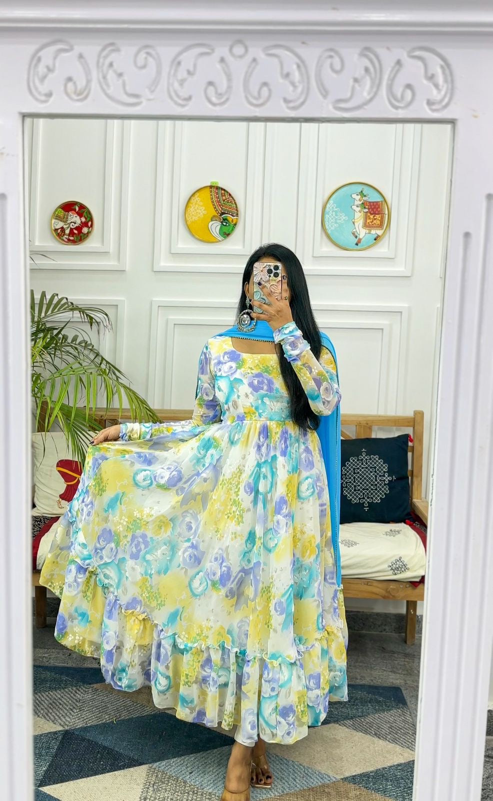 Design by House of Manik georgette suit maxi dress