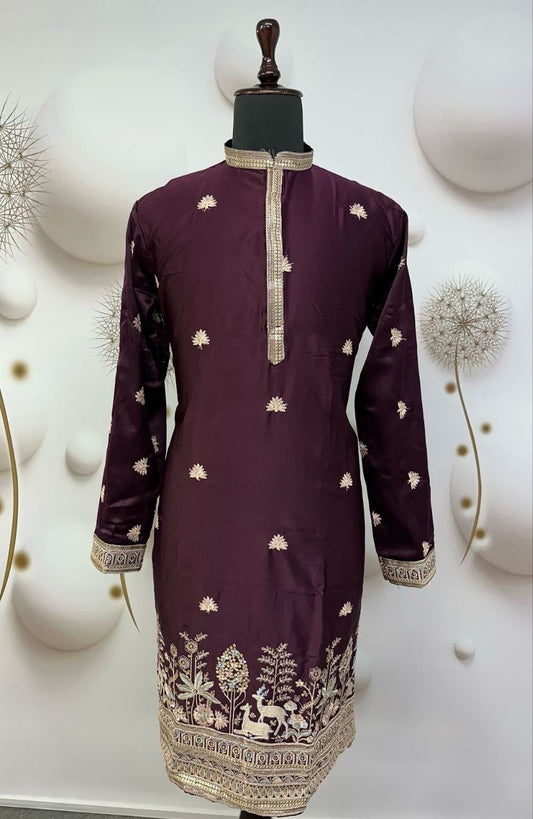 Mens Kurta Daman embroidery work| LUXURY EMPORIUM | ETHNIC MEN WEAR
