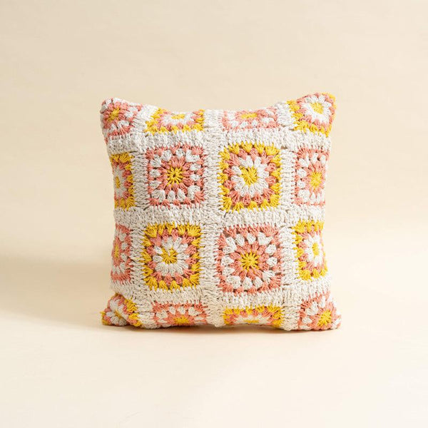LUXURY EMPORIUM |_ Crochet Cushion Cover - Square