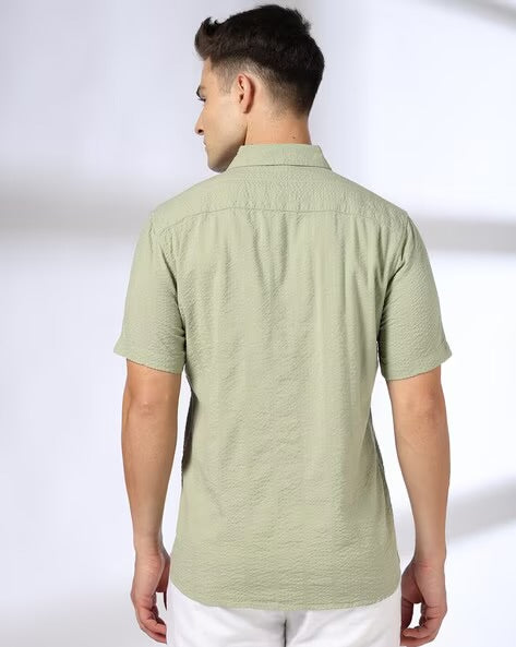 NETPLAY
Men Crinkled Smart Fit Shirt ~|LUXURY EMPORIUM | MENS WEAR