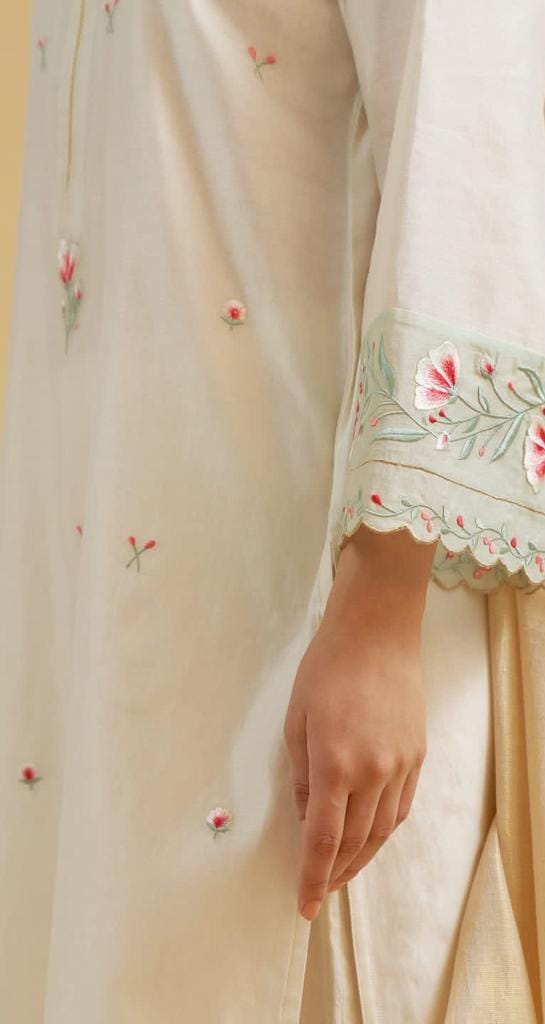 Embroidered Cotton Kurta and Pant Set| LUXURYEMPORIUM | JaipurKurti
