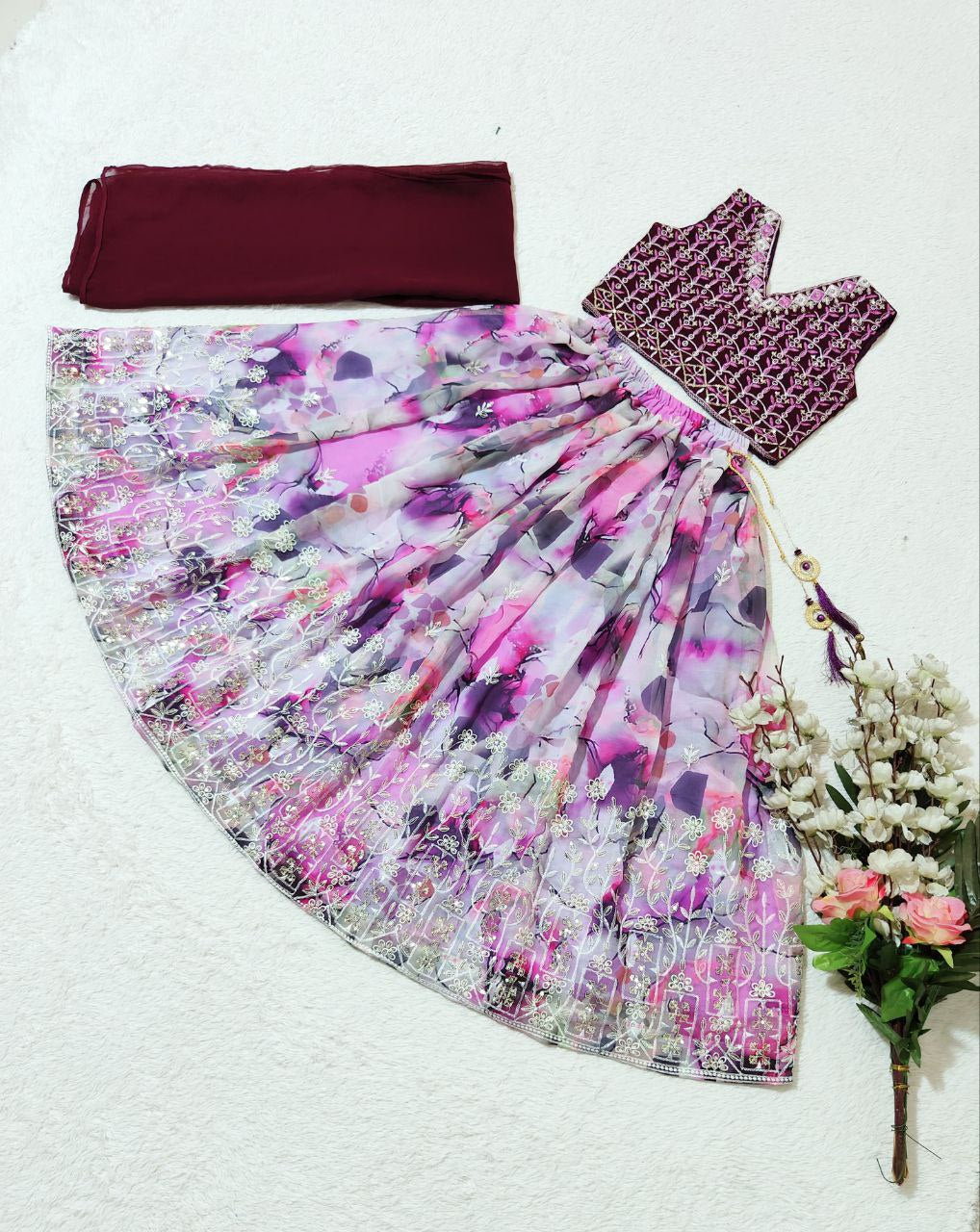Multicolor baby girl lehenga choli