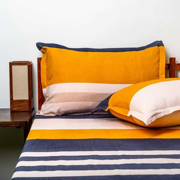 Straight geometric Bedsheet | cotton/ | LUXURY EMPORIUM