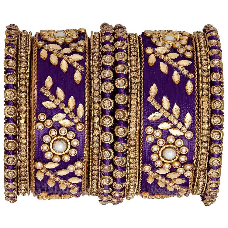 Purple Color Bangles for Women