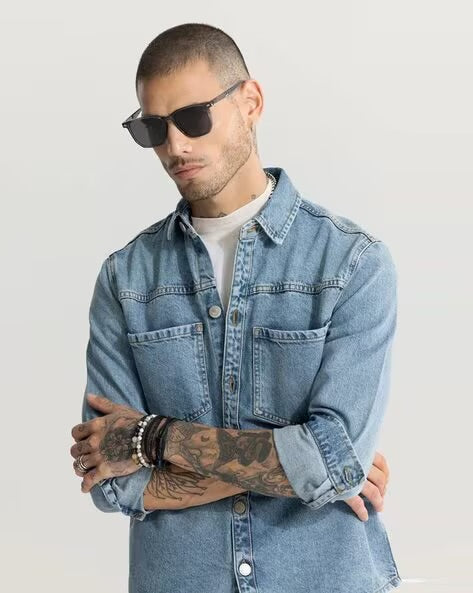 Washed Regular Fit Denim Jacket| REGULAR FIT MEN | luxury emporium
