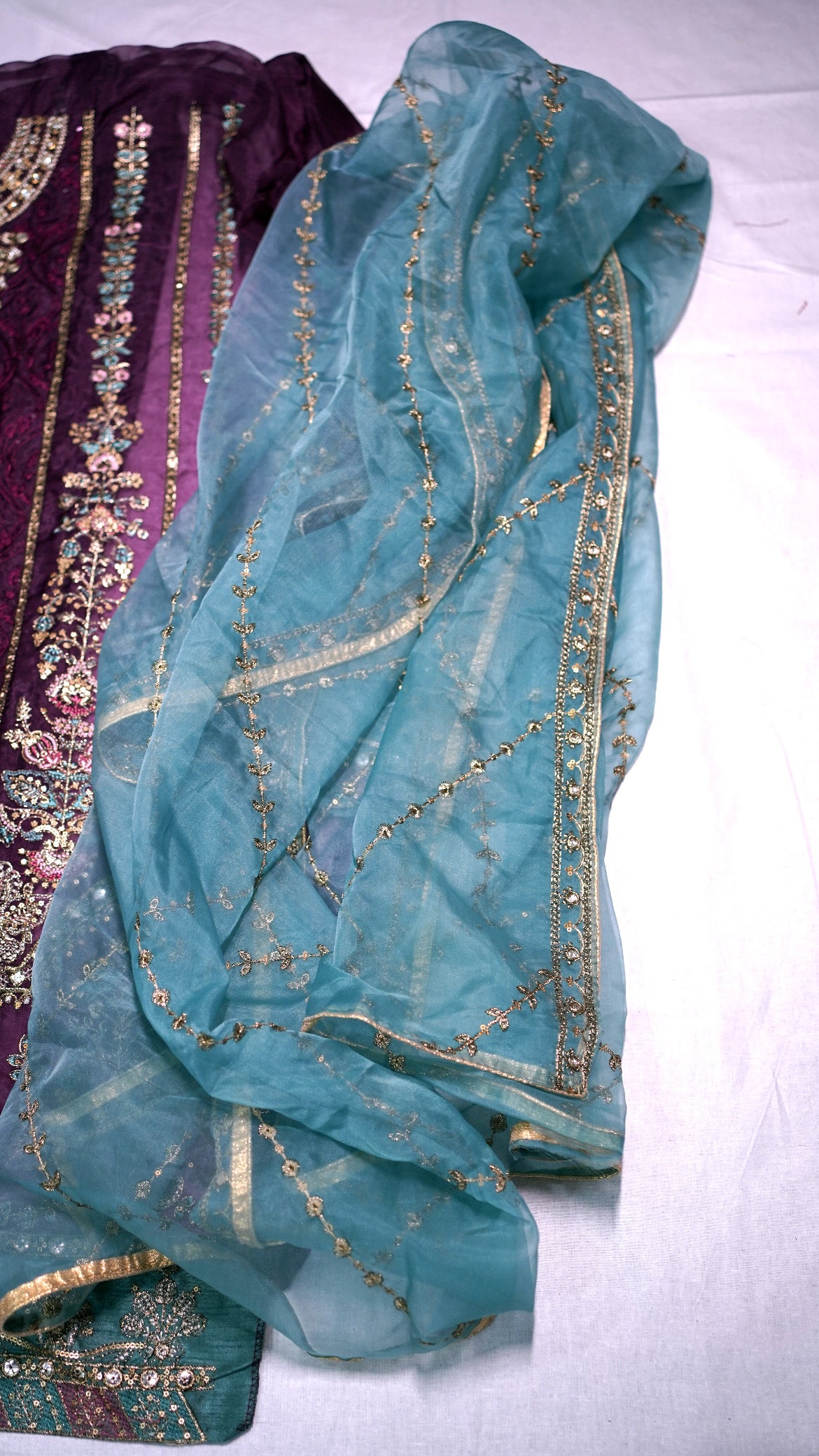 HeerRanjha | PERFECT WEDDING ORGANZA DRESS SEMI STITCHED | LUXURY EMPORIUM