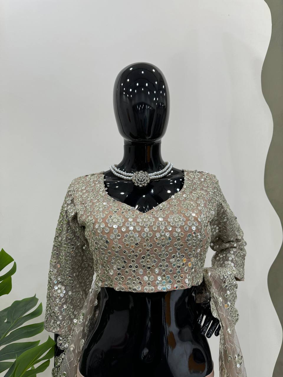 Indowestern party wear plazzo blouse