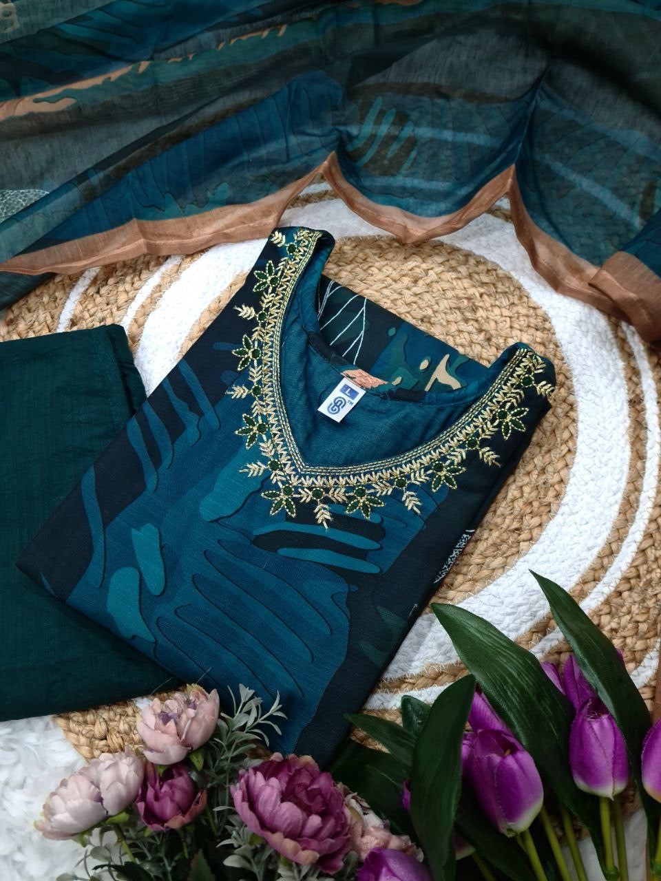 SOFT REYON WITH EMBROIDERY WORK| LUXURY EMPORIUM