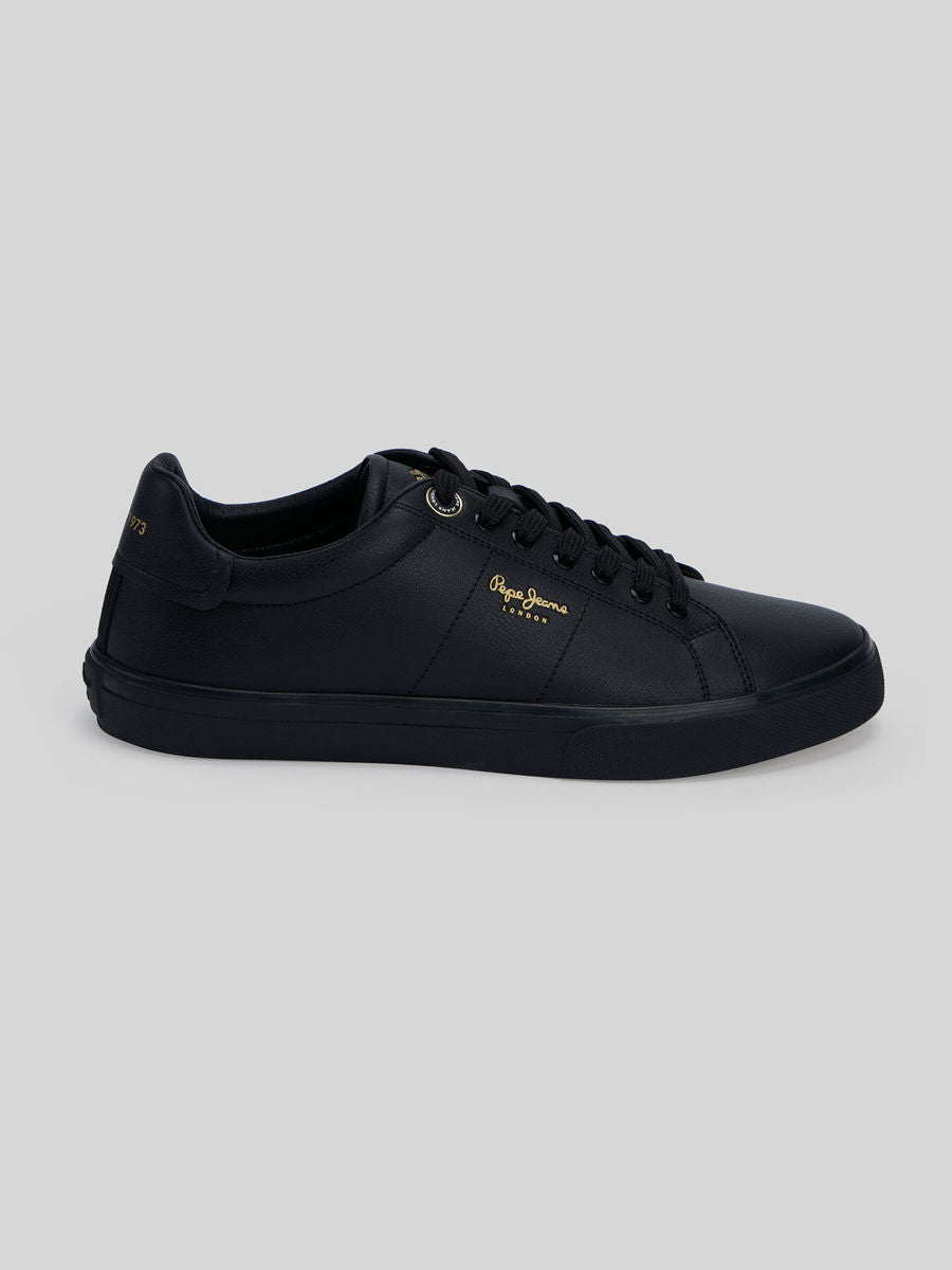 Pepe Jeans Black Low-Cut Anti-Skid Cupsole Sneakers | RAW | LUXURY EMPORIUM