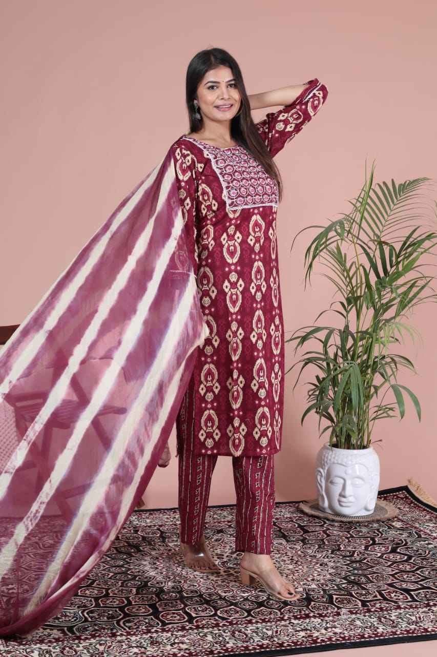 Premium quality Kurti with pant and dupatta