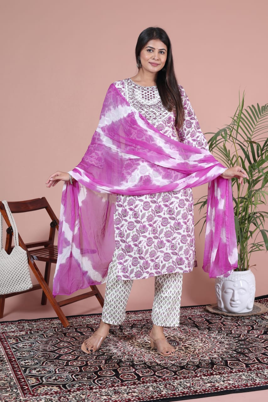 Premium quality Kurti with pant and dupatta