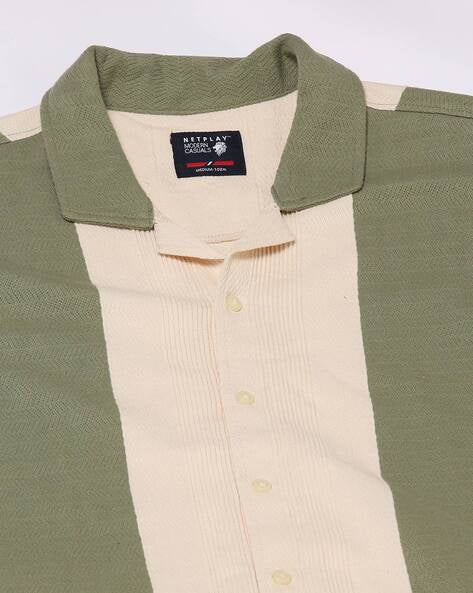 Men Colourblock Regular Fit Polo T-Shirt