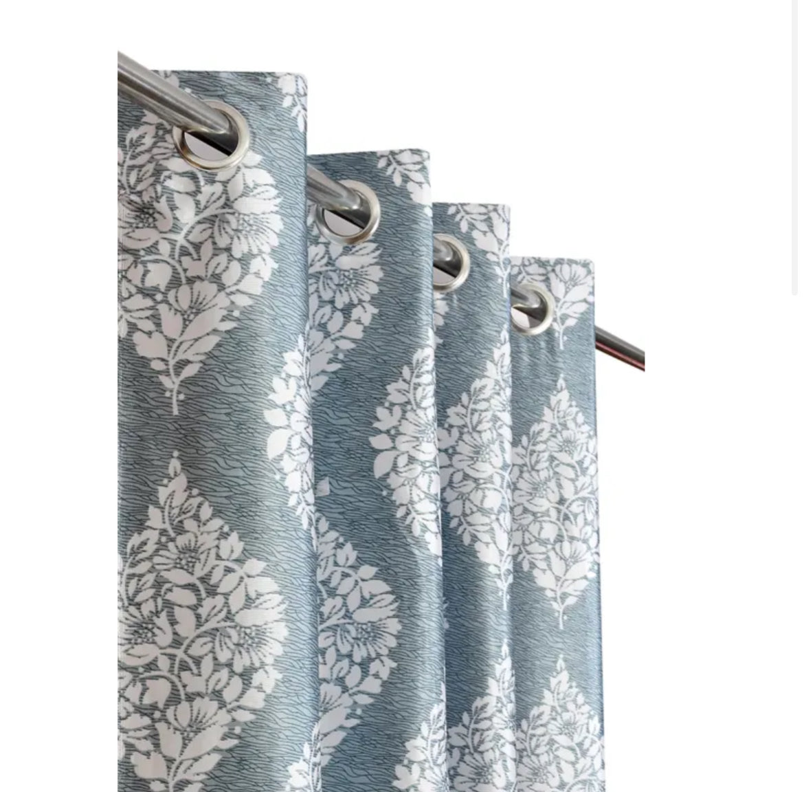 Velvet Textured 7Ft Door Curtains Drapes for Home Living Room Set of 2 Premium