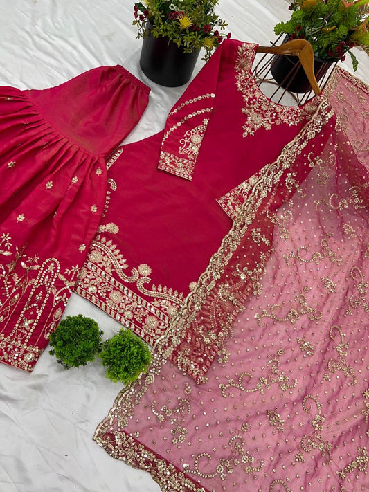 RABTAA| Georgette With Embroidery Sequence Work With Full Sleeve | LUXURY EMPORIUM
