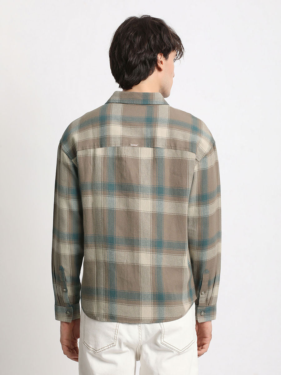 Mens Brown Relaxed Fit Casual Shirt | LUXURY EMPORIUM
