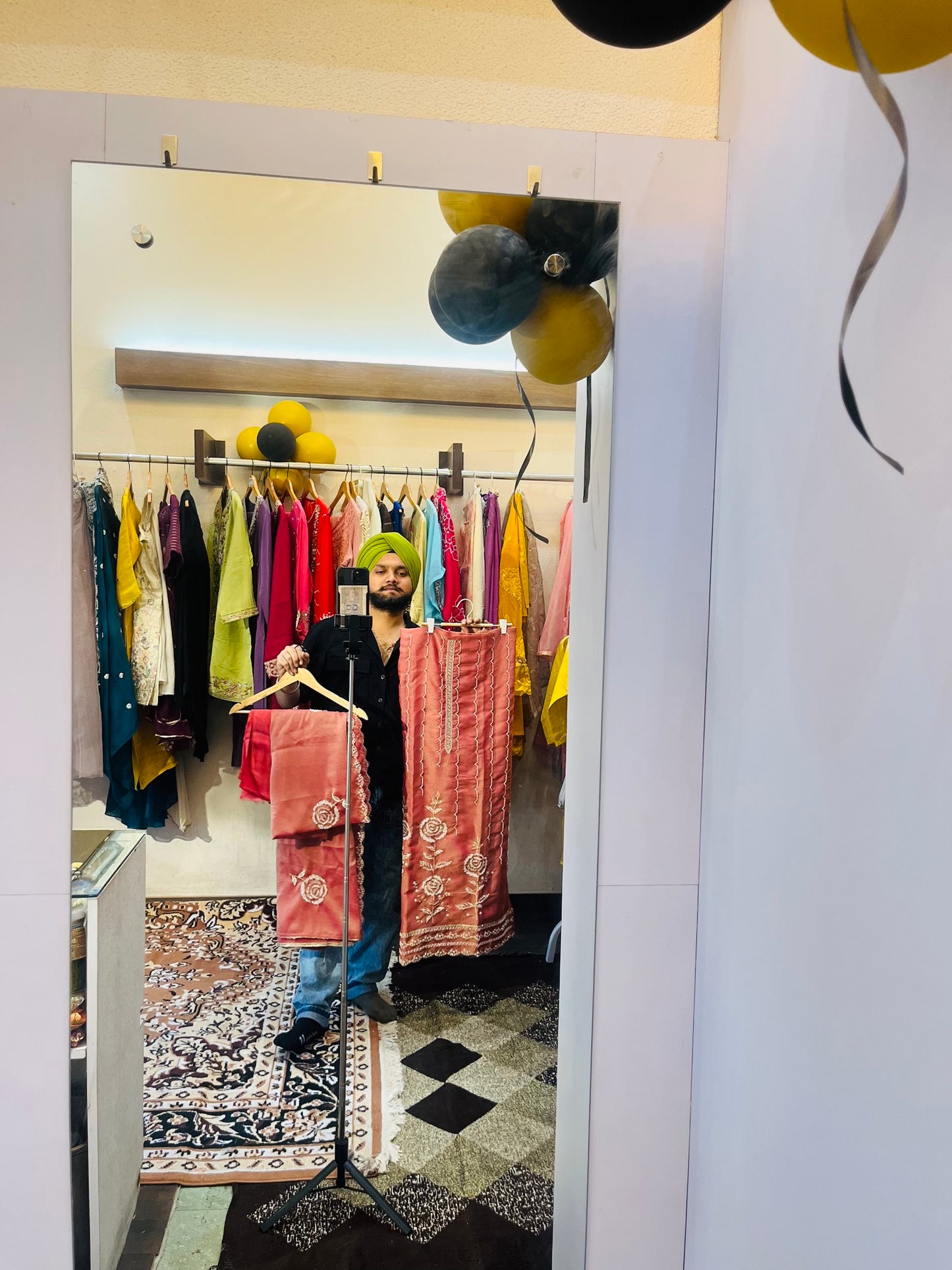 KARIGARI PURE TISSUE CRUSH UNSTITCHED HAND EMBROIDERED