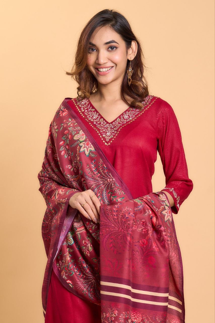 Rayon  Kurta With Dupatta Set
