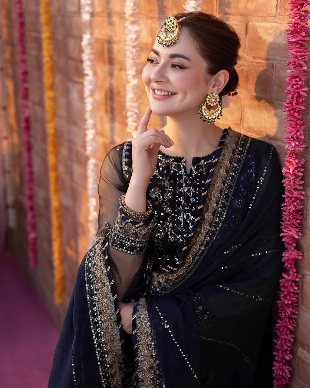 DESIGNER WEAR TRENDING FAUX GEORGETTE TOP WITH SEQUANCE  EMBROIDERED WORK AND PANT WITH DUPATTA| LUXURY EMPORIUM