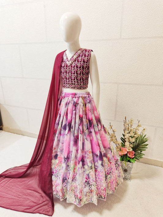 Multicolor baby girl lehenga choli