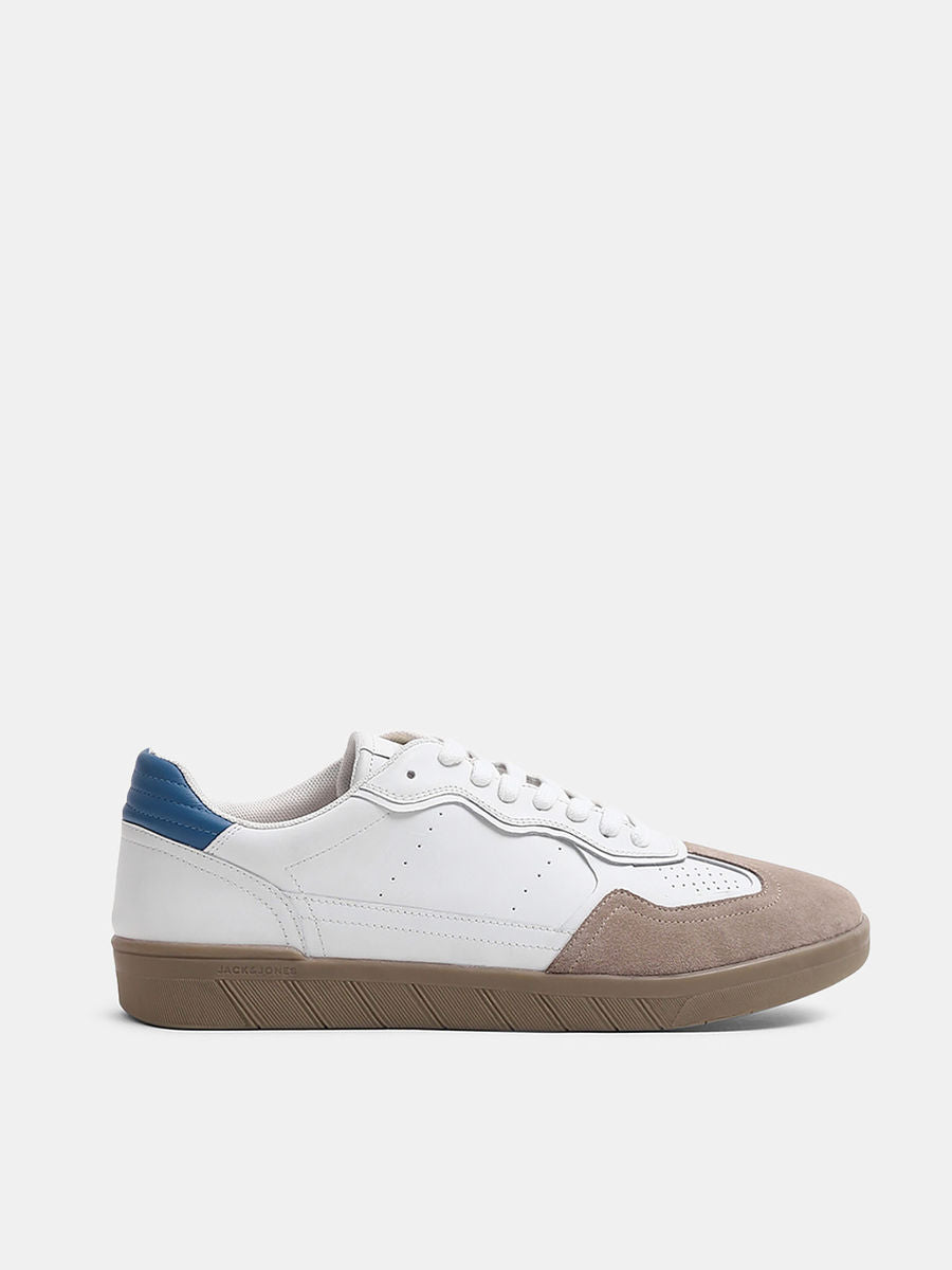 ack & Jones White Premium Leather Sneakers | RAW | LUXURY EMPORIUM