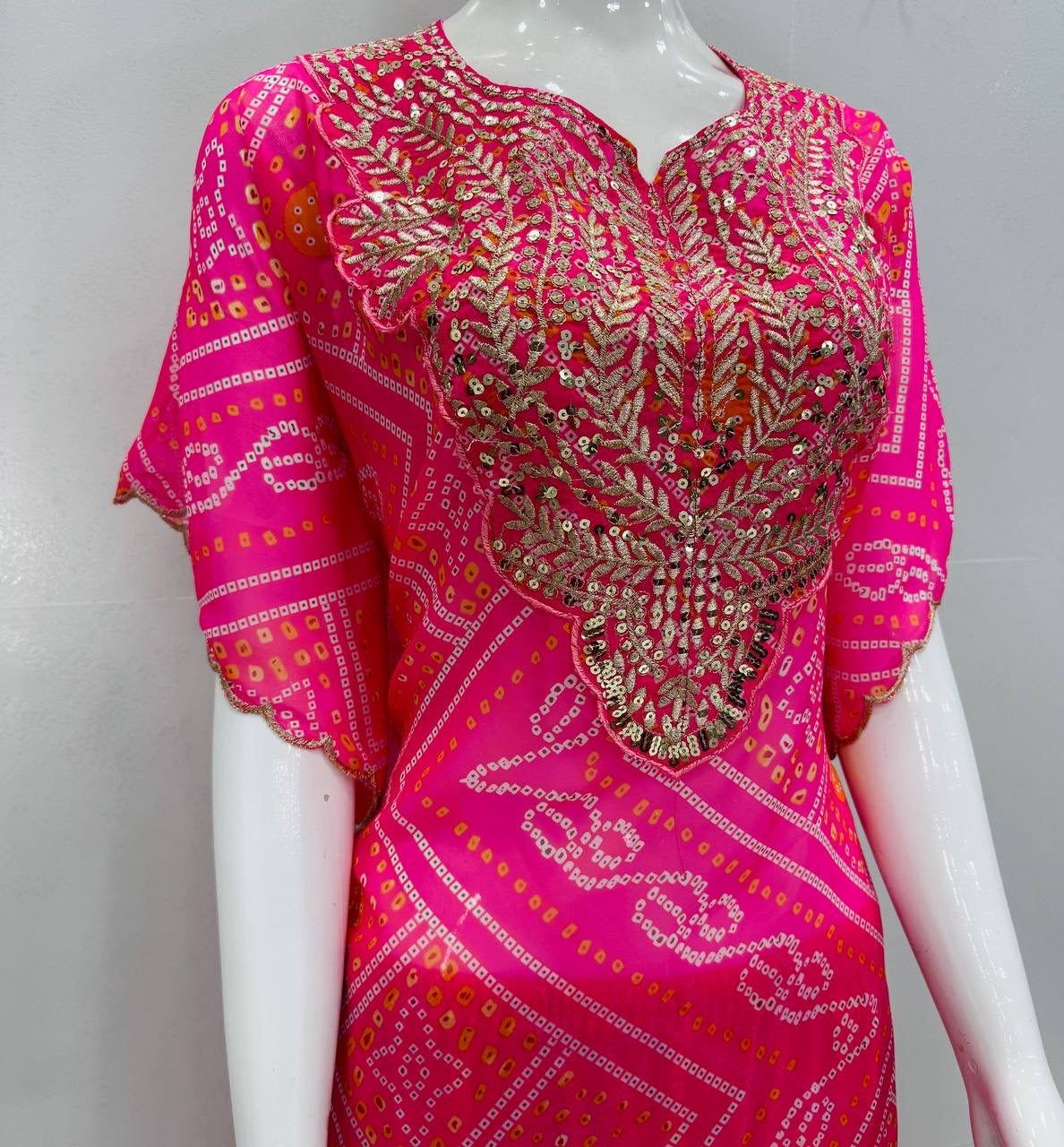 LUXURYEMPORIUM | KAFTAN E RANG | NEW DESIGNER FANCY  DIGITAL PRINT WITH EMBROIDERY SEQUENCE WORK KAFTAN
