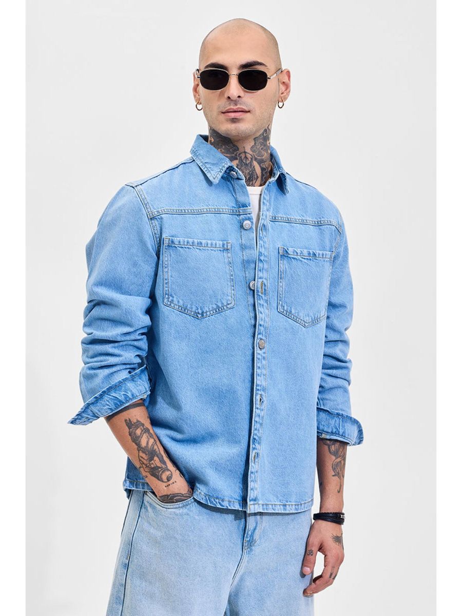 Washed Regular Fit Denim Jacket| REGULAR FIT MEN | luxury emporium