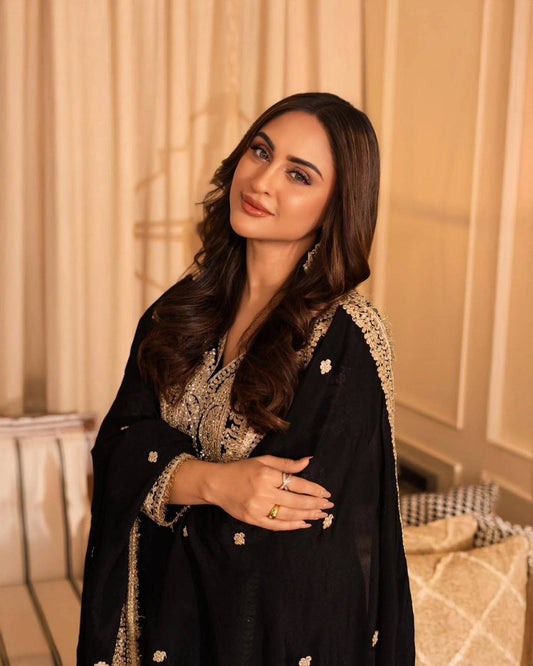 KURTA SET IN GEORGETTE FABRIC WITH AMAZING SEQUINS & THREAD EMBROIDERY WORK | LUXURYEMPORIUM | PARTYWEAR| RANGMAHAL|