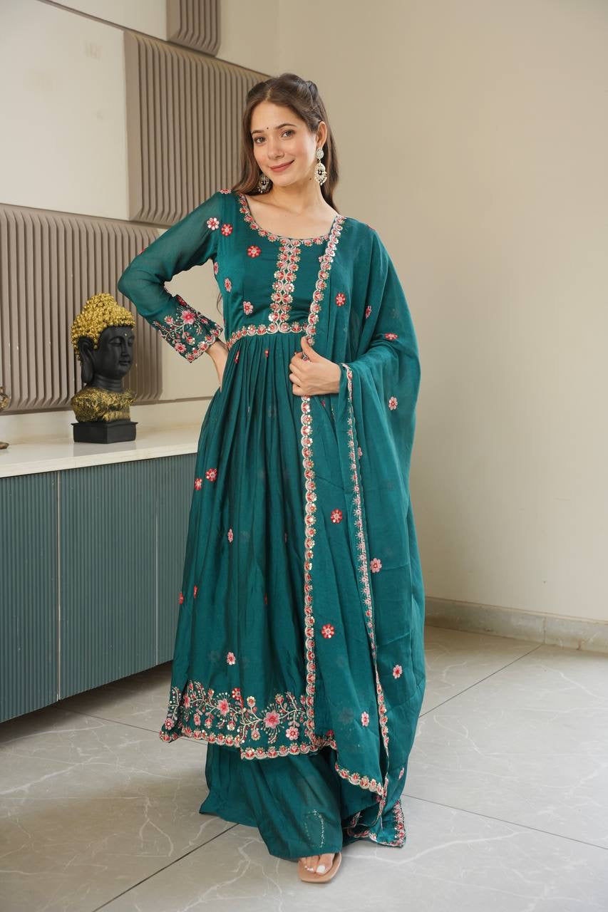 Jasmine| HeavyCrush embroidery | partywear| LUXURYEMPORIUM |