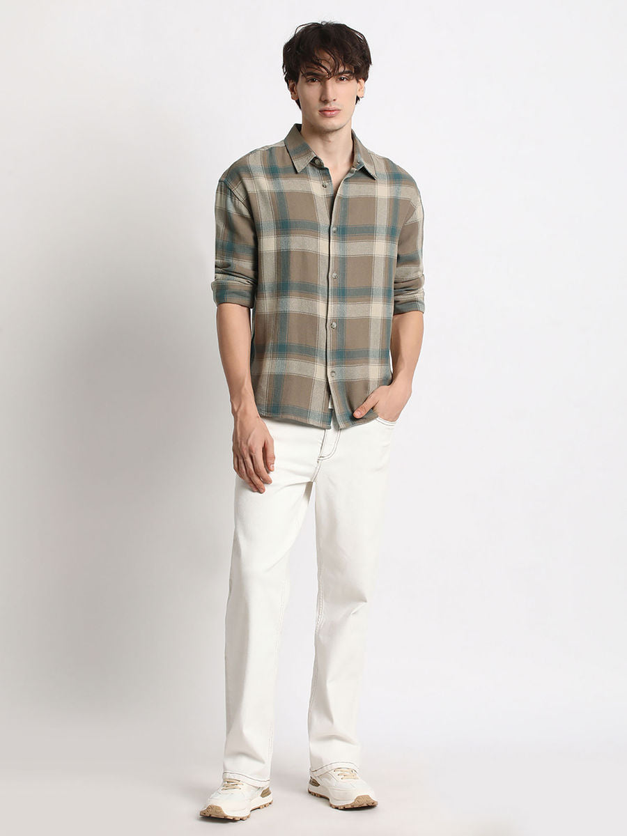 Mens Brown Relaxed Fit Casual Shirt | LUXURY EMPORIUM