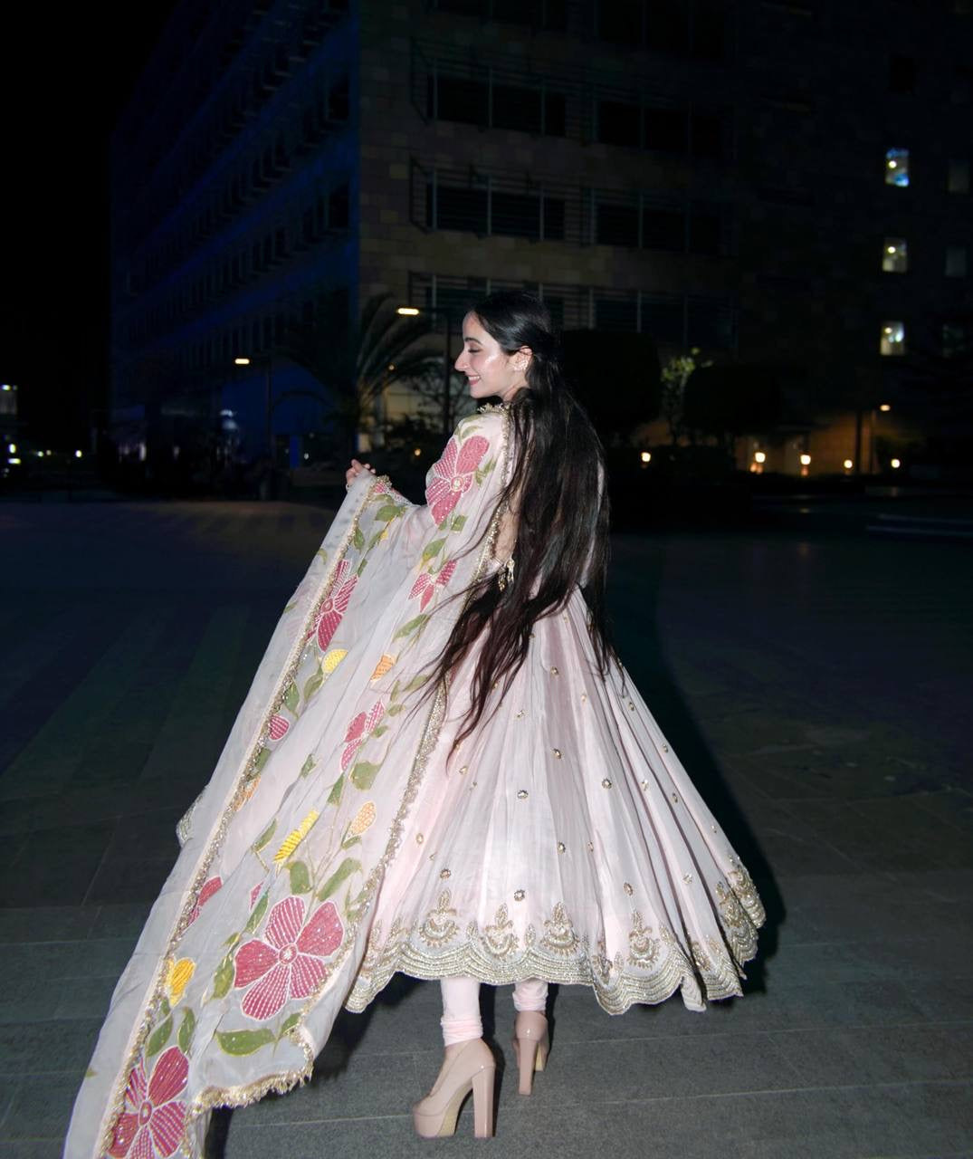 Luxury Emporium | Blush Bloom Anarkali ✨