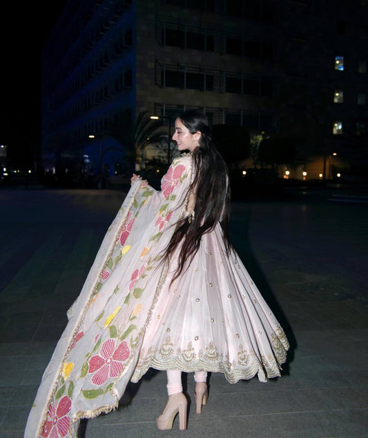 Luxury Emporium | Blush Bloom Anarkali ✨