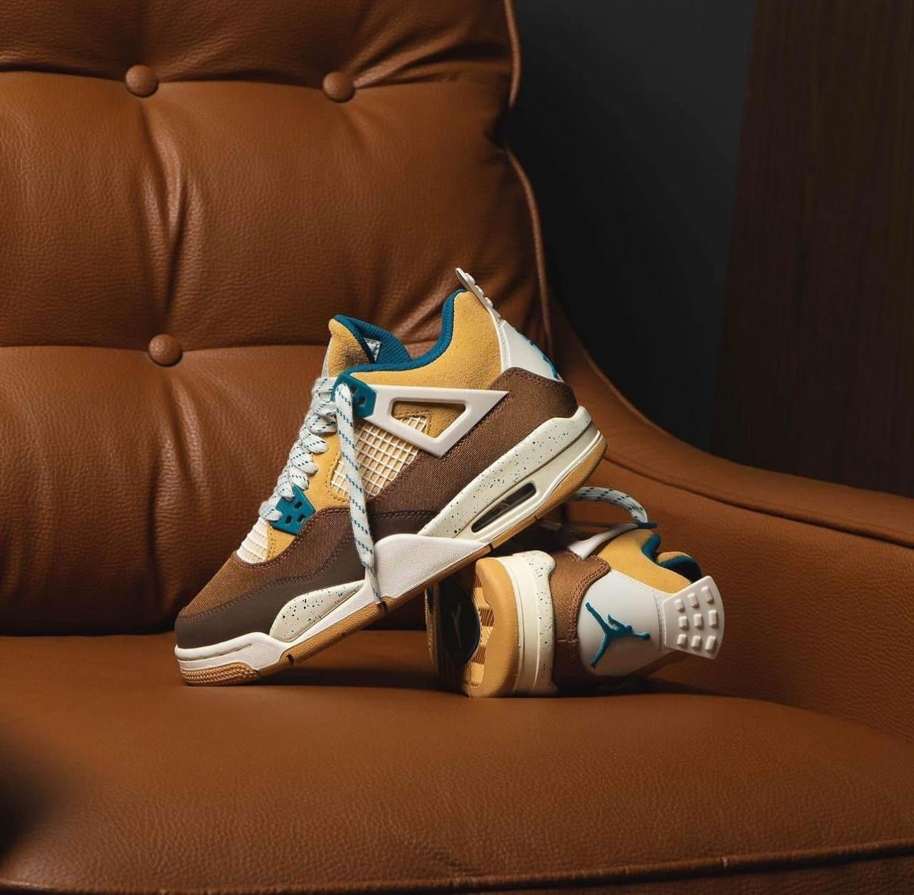 Air jordan brown basketball shoes retro -4