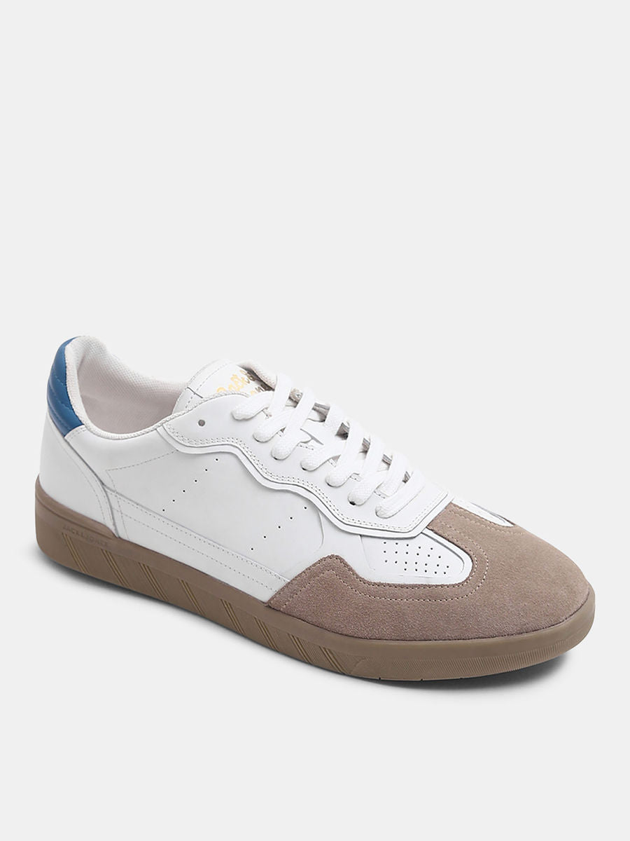 ack & Jones White Premium Leather Sneakers | RAW | LUXURY EMPORIUM