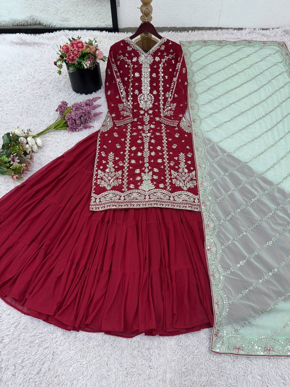Dilbaro | Faux Georgette With Heavy Embroidery Sequence Work | LUXURY EMPORIUM