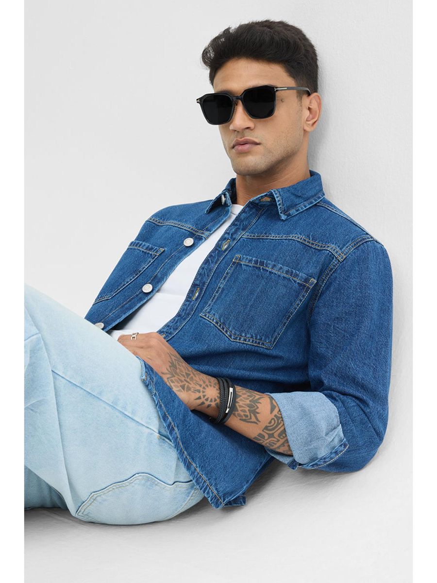 Washed Regular Fit Denim Jacket| REGULAR FIT MEN | luxury emporium