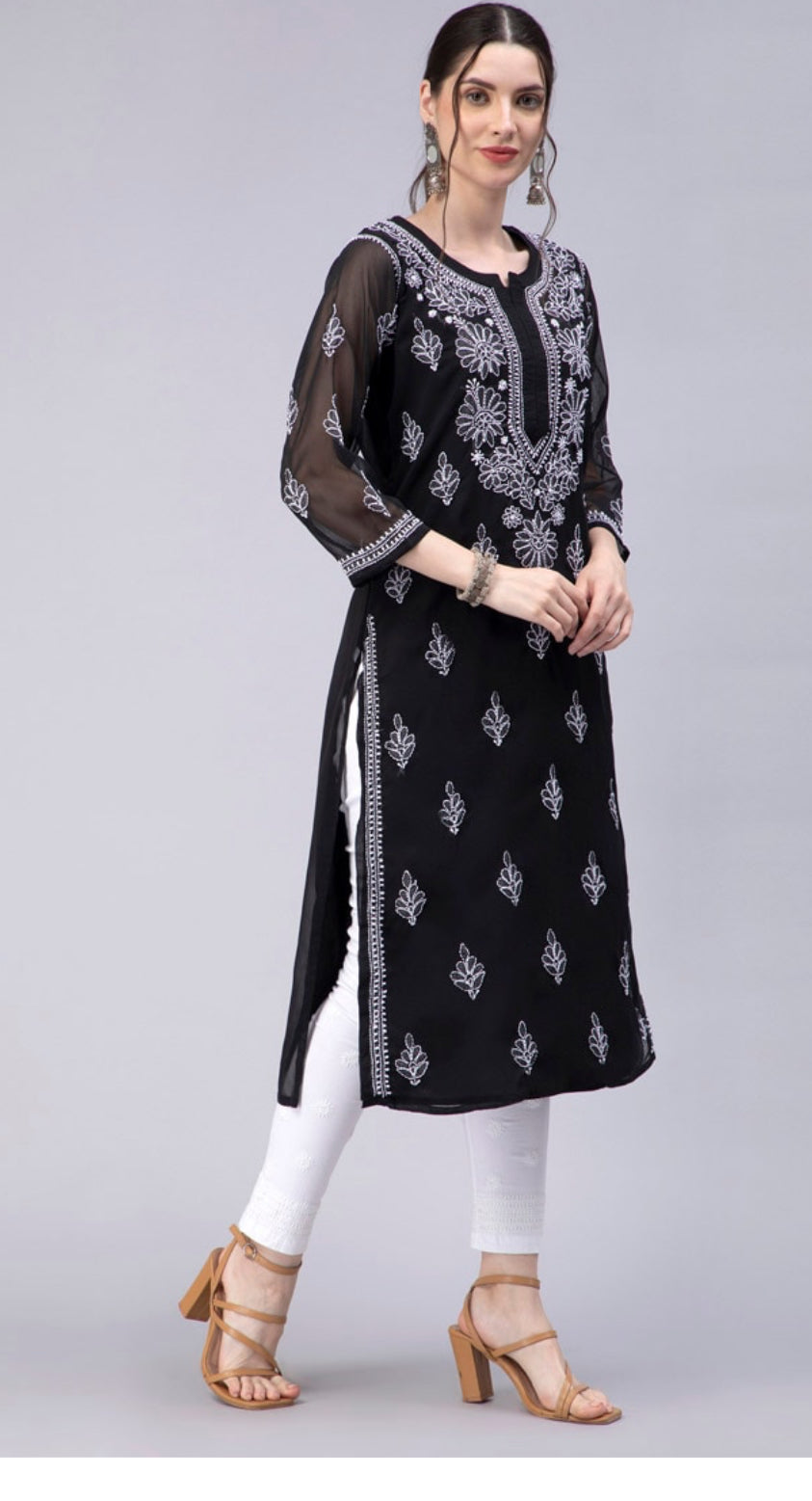 Chikankari georgette kurta women