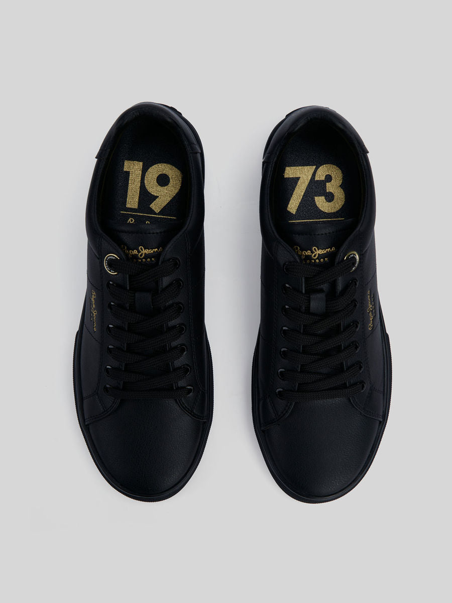 Pepe Jeans Black Low-Cut Anti-Skid Cupsole Sneakers | RAW | LUXURY EMPORIUM