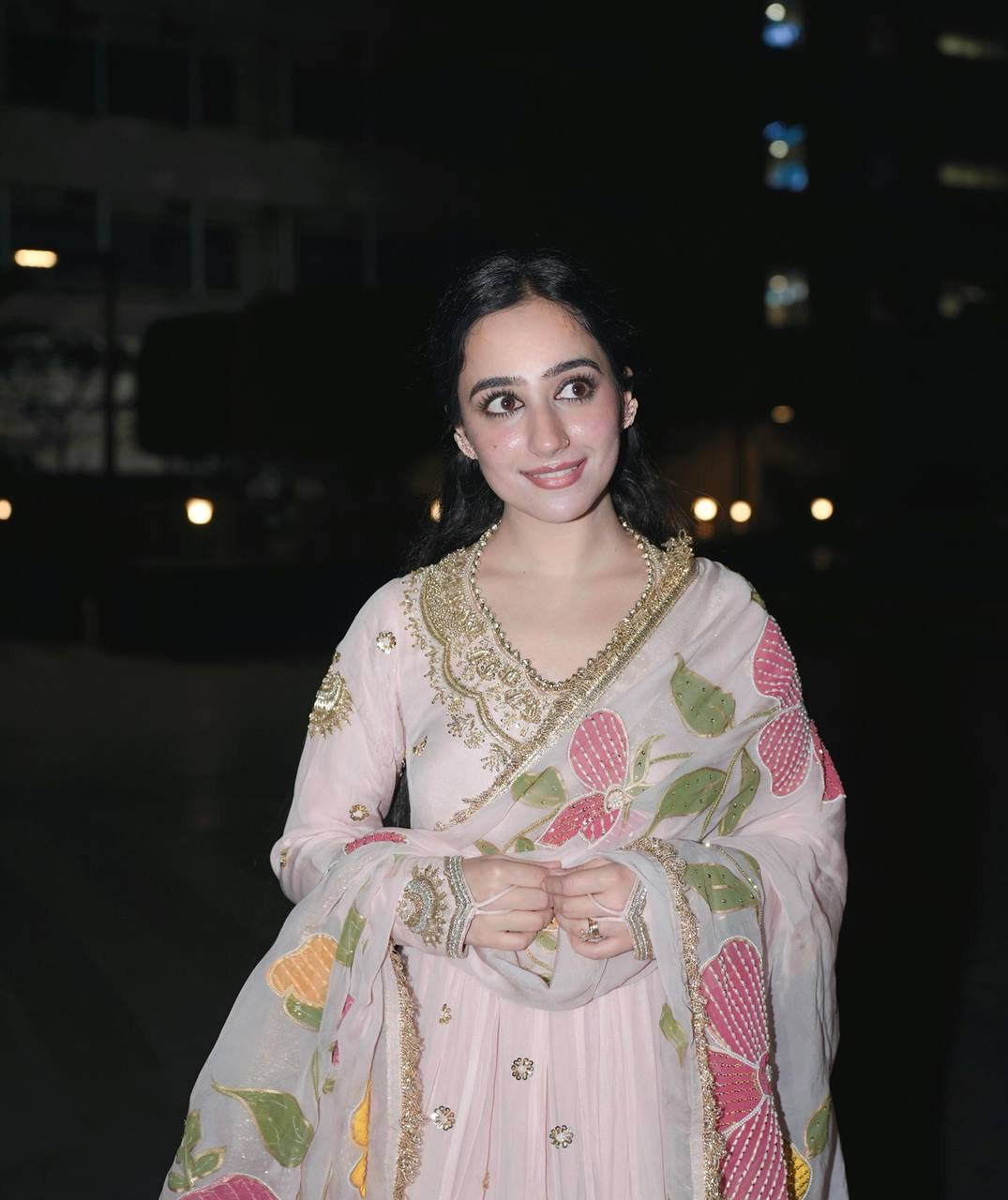 Luxury Emporium | Blush Bloom Anarkali ✨