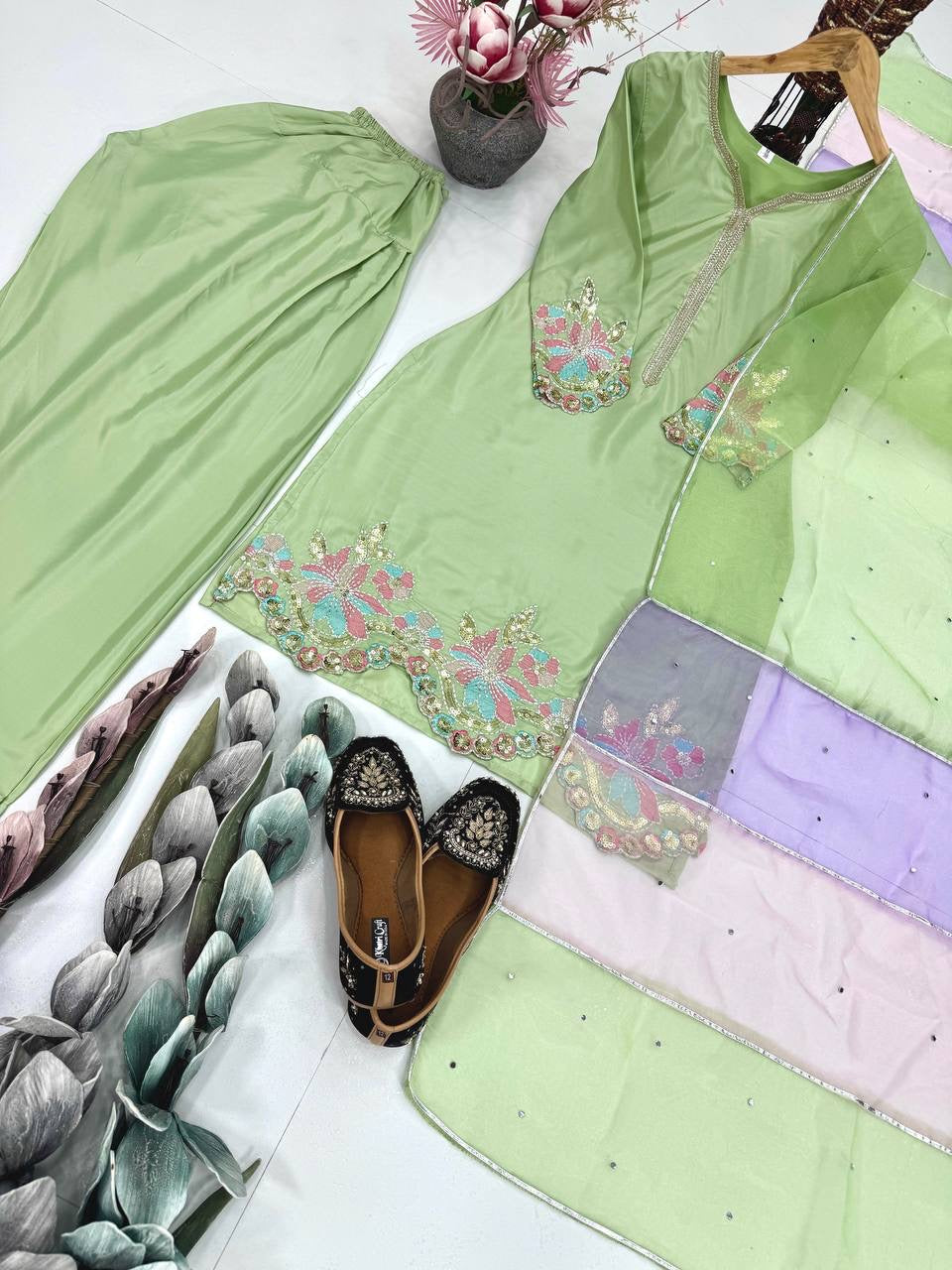 Nizrat| HEAVY EMBROIDERED SEQUENCE WORK|Farzshi Salwar| LUXURYEMPORIUM