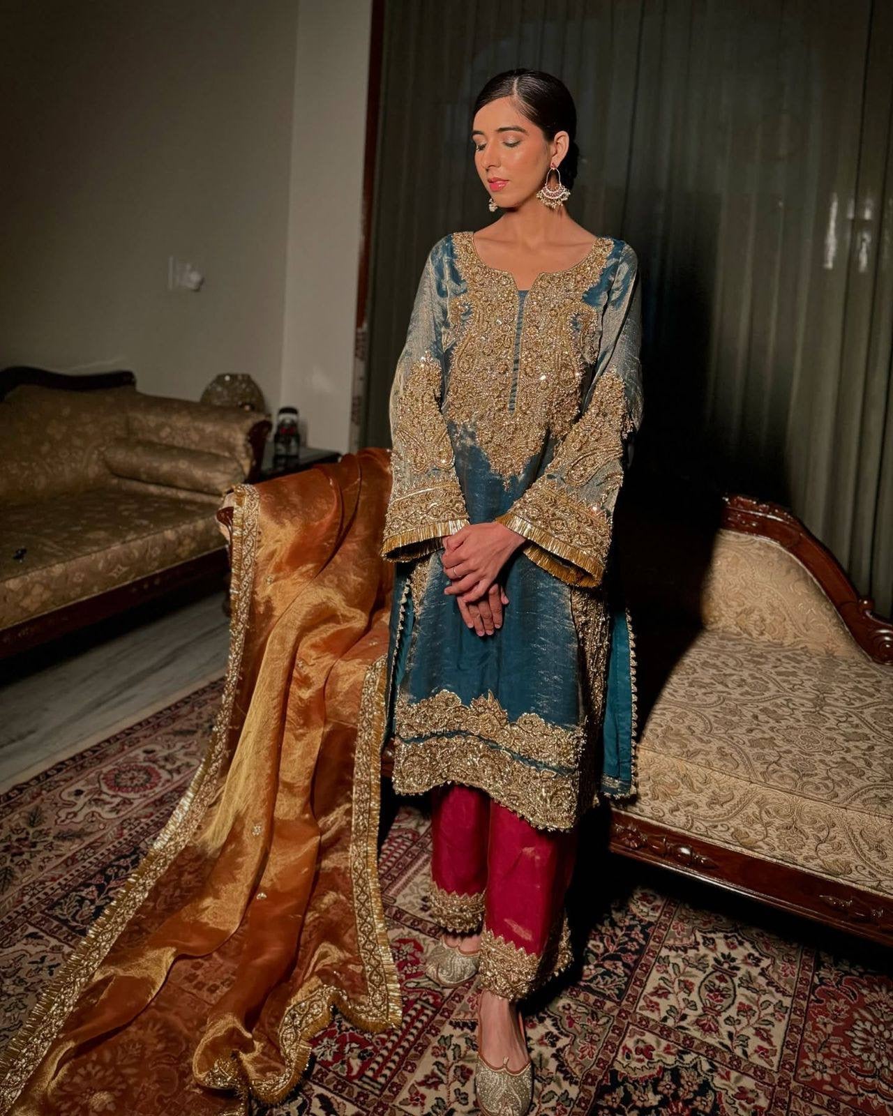 ENHANCE THE BEAUTY OF YOUR WARDROBE WITH THIS NEWLY LAUNCHED KURTI PANT SET WITH BEAUTIFUL FRENDY SILK DUPATTA
 | LUXURYEMPORIUM | PARTYWEAR| RANGMAHAL|