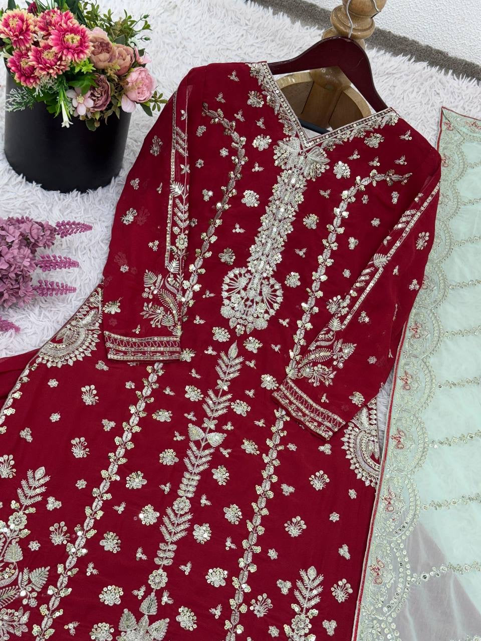 Dilbaro | Faux Georgette With Heavy Embroidery Sequence Work | LUXURY EMPORIUM