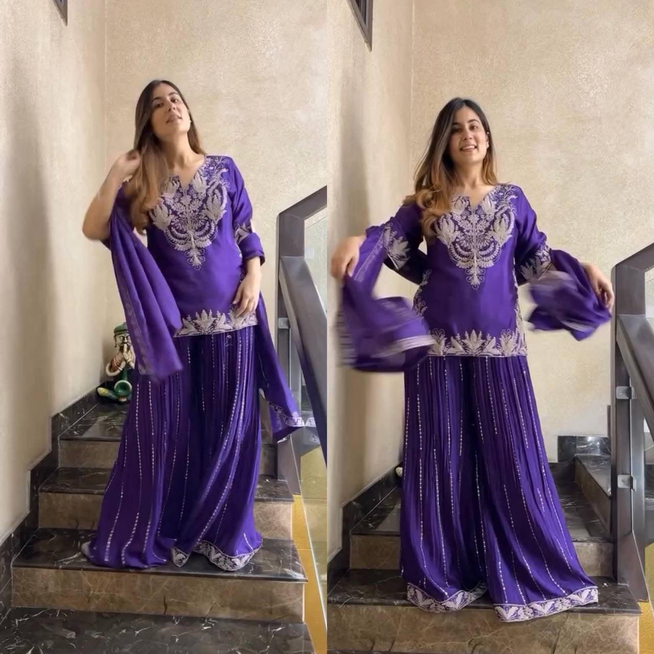 Heavy Embroidery sharara Suit | Luxury Emporium | wedding edition